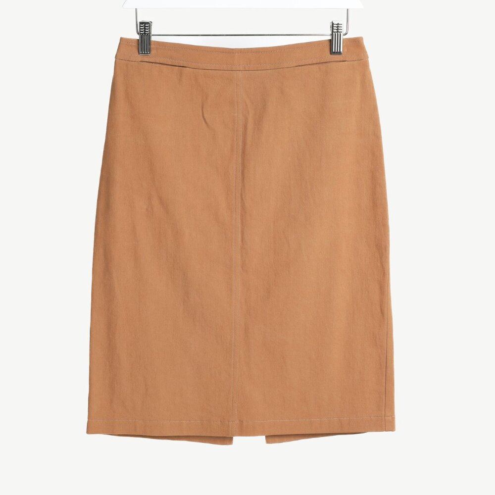 Blumarine Tan Cotton Pencil Skirt